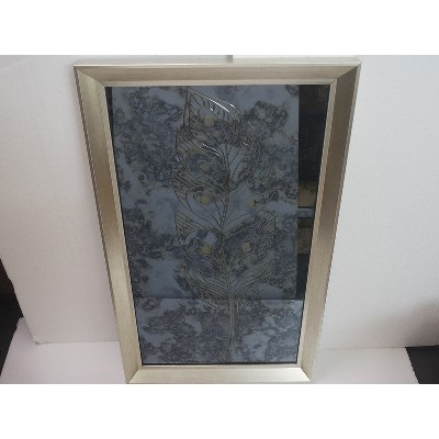 K-2 Blue Star Gray Hanging Mirror